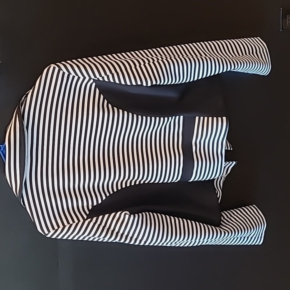 Point Zero Black and white Stripe Blazer Large - Picture 2 of 9